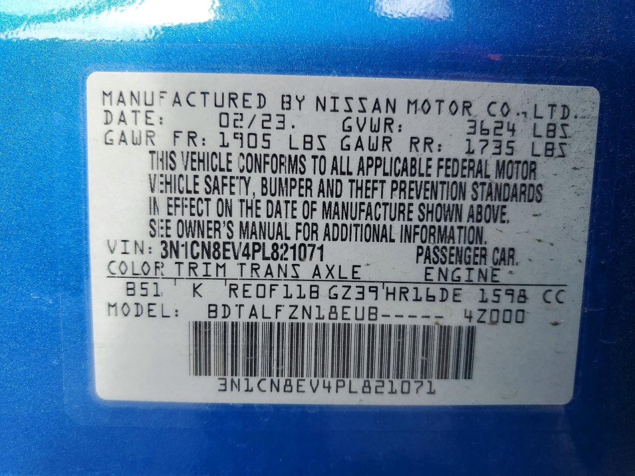 Nissan Versa Sv