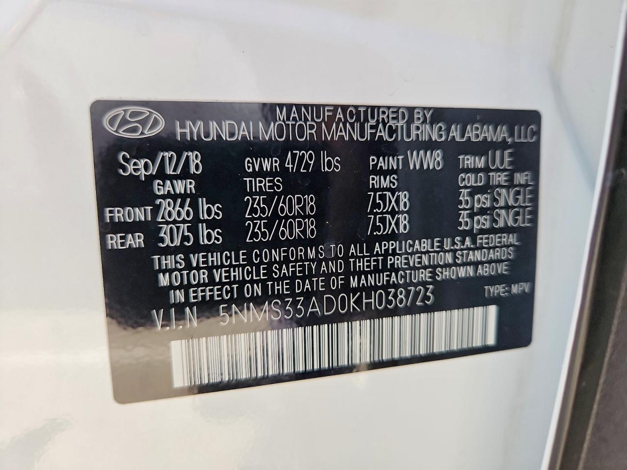 Hyundai SANTA FE Sel Plus 2.4l