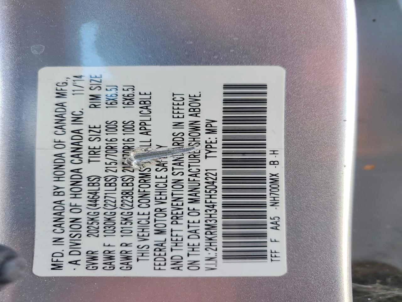 Honda Crv Lx