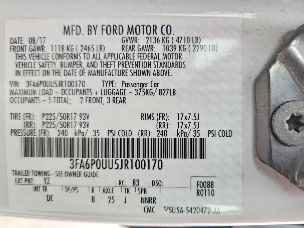 Ford Fusion S Hybrid