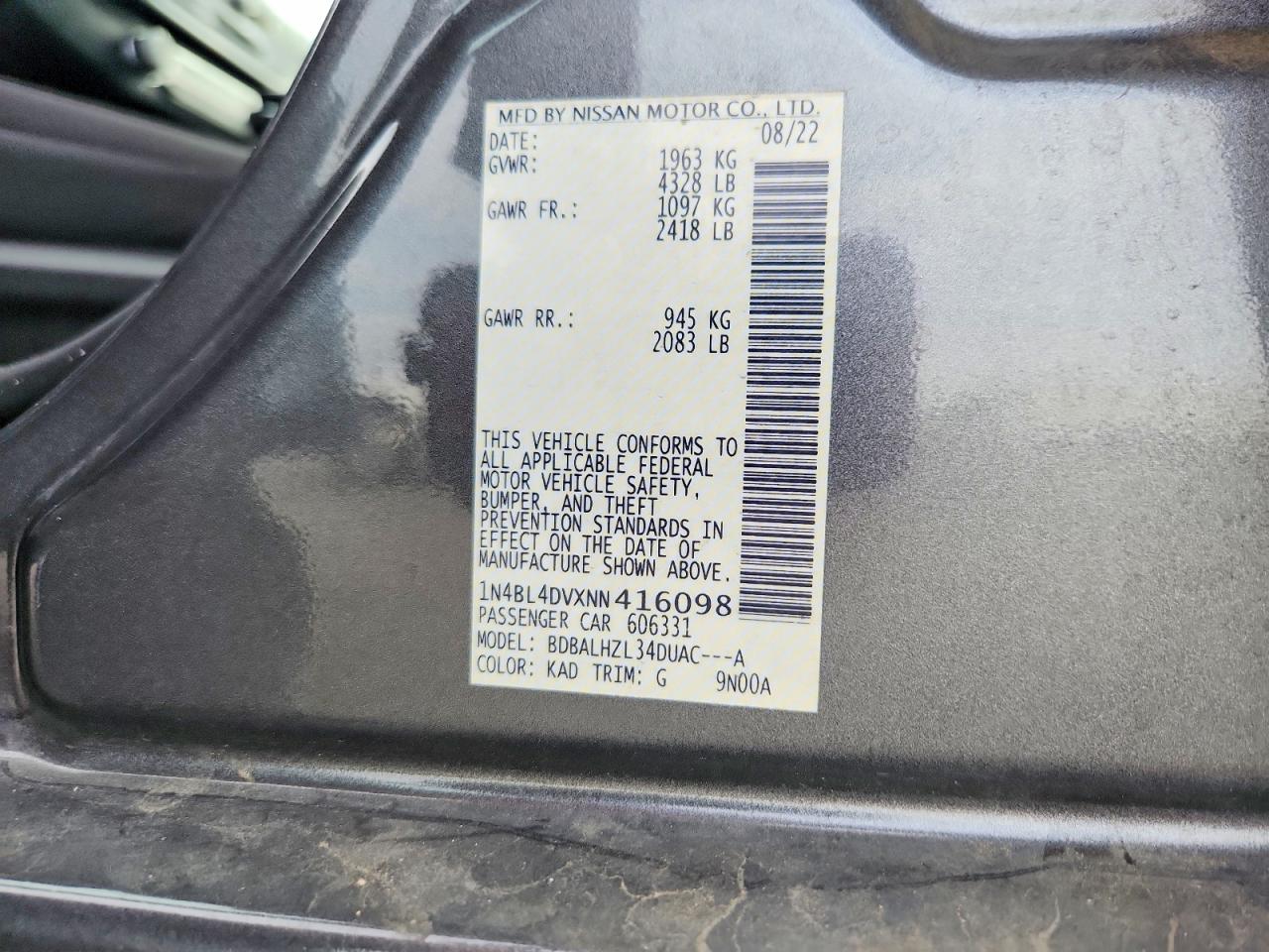 Nissan Altima Sv