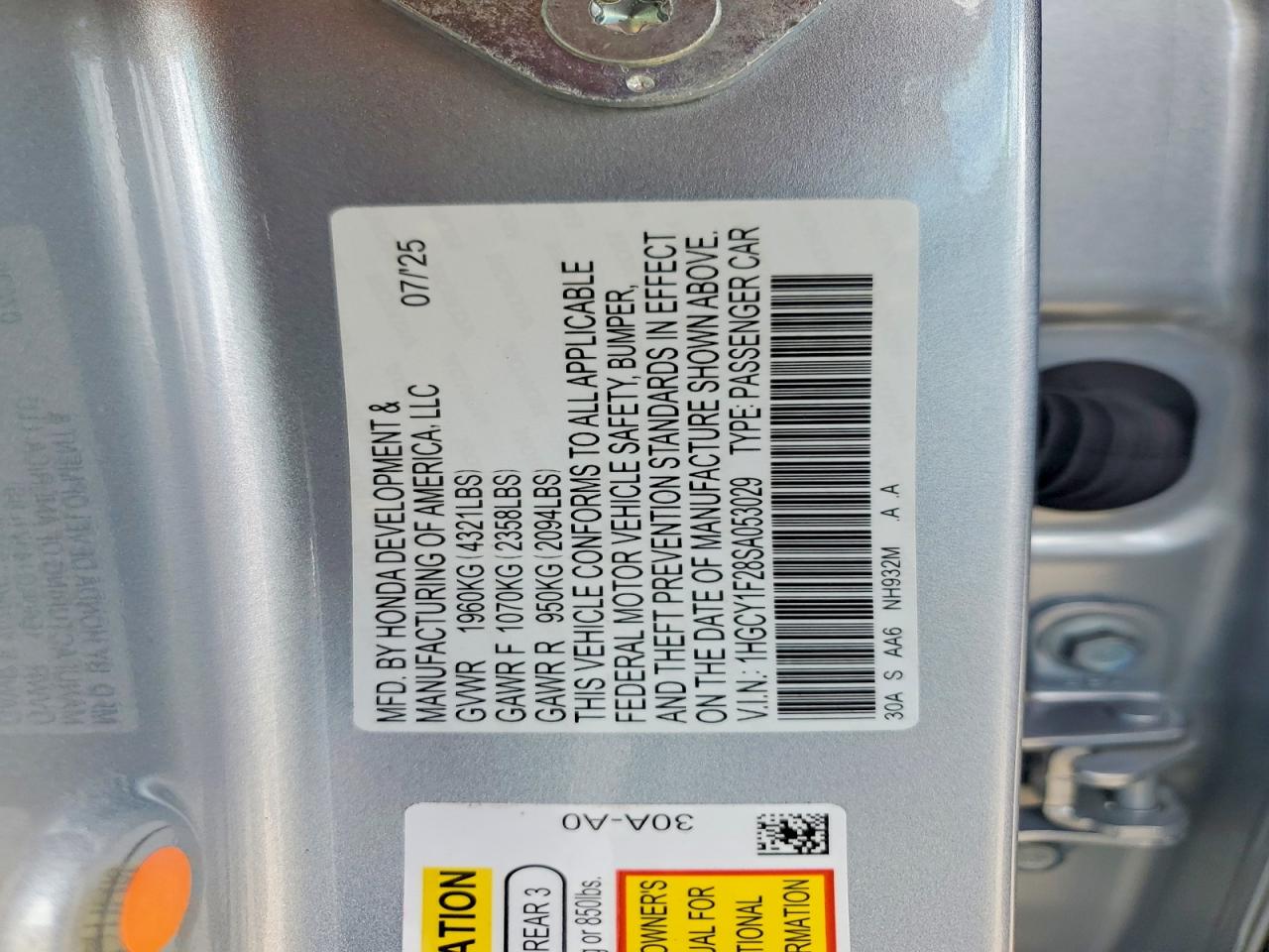 Honda Accord Lx