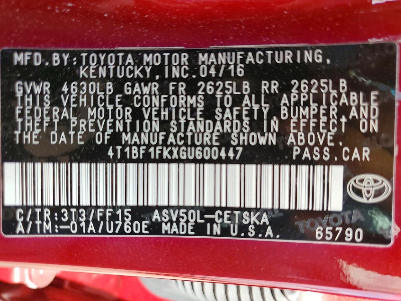 Toyota Camry Se