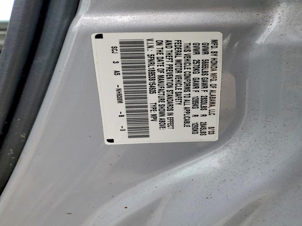 Honda Odyssey Exl