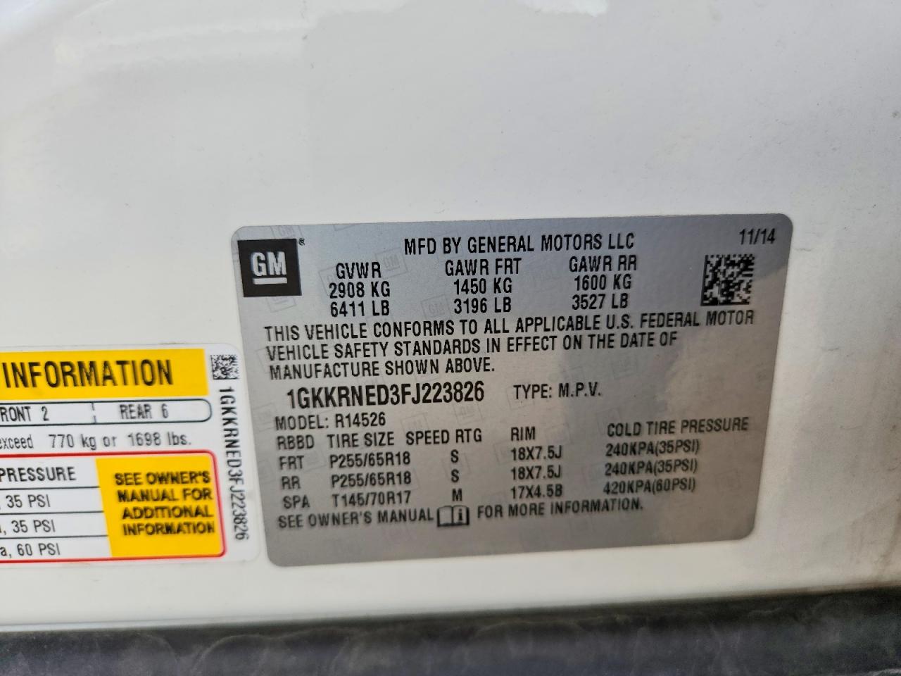 GMC Acadia Sle