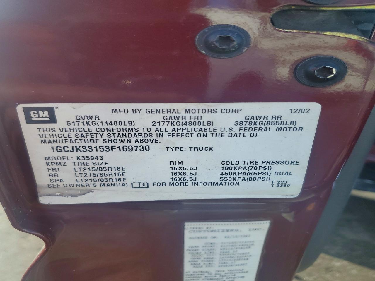 Chevrolet Silverado K3500