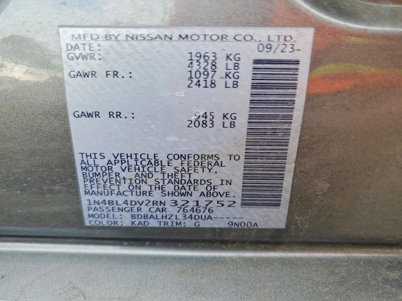 Nissan Altima Sv