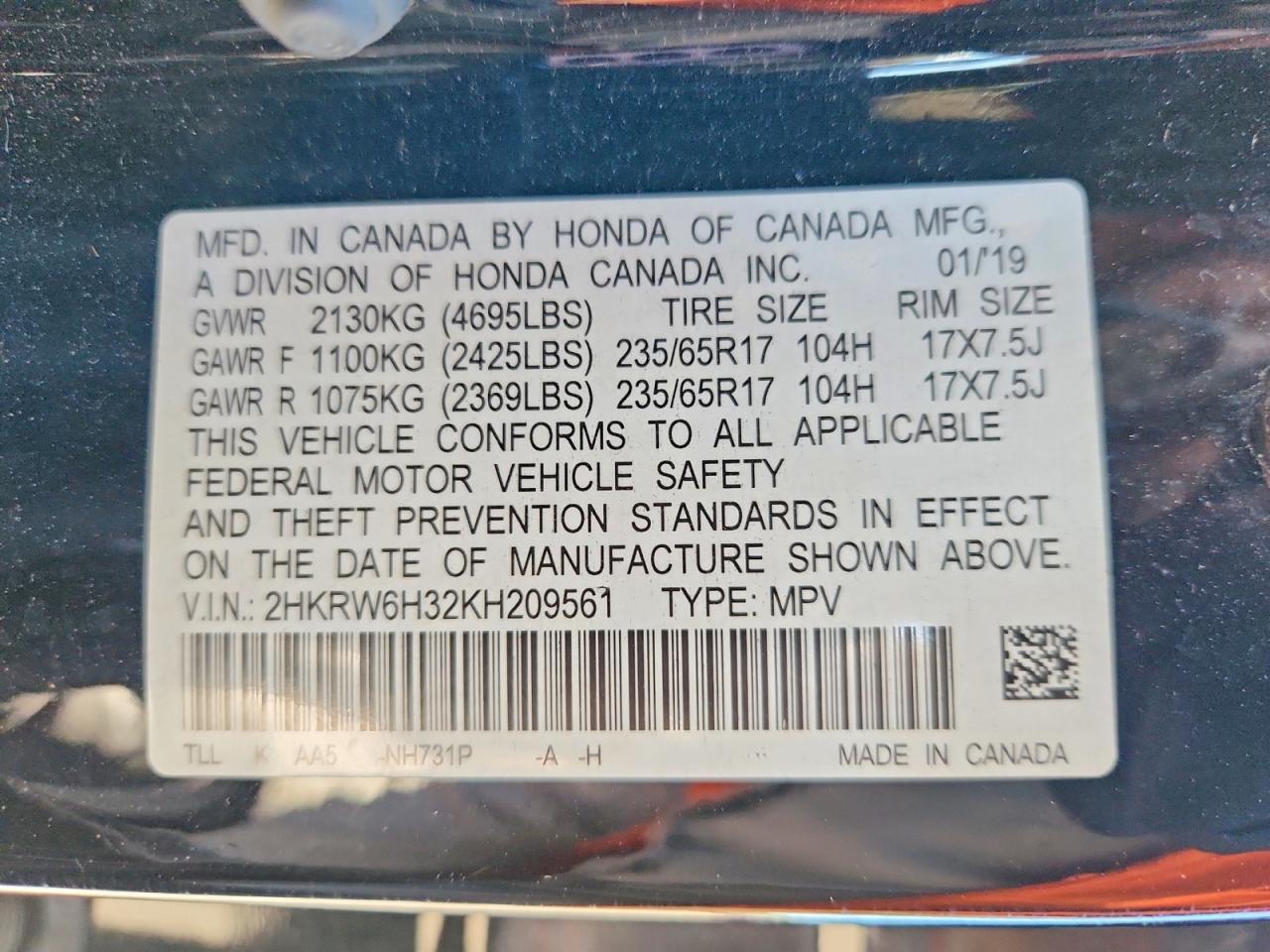 Honda Crv Lx