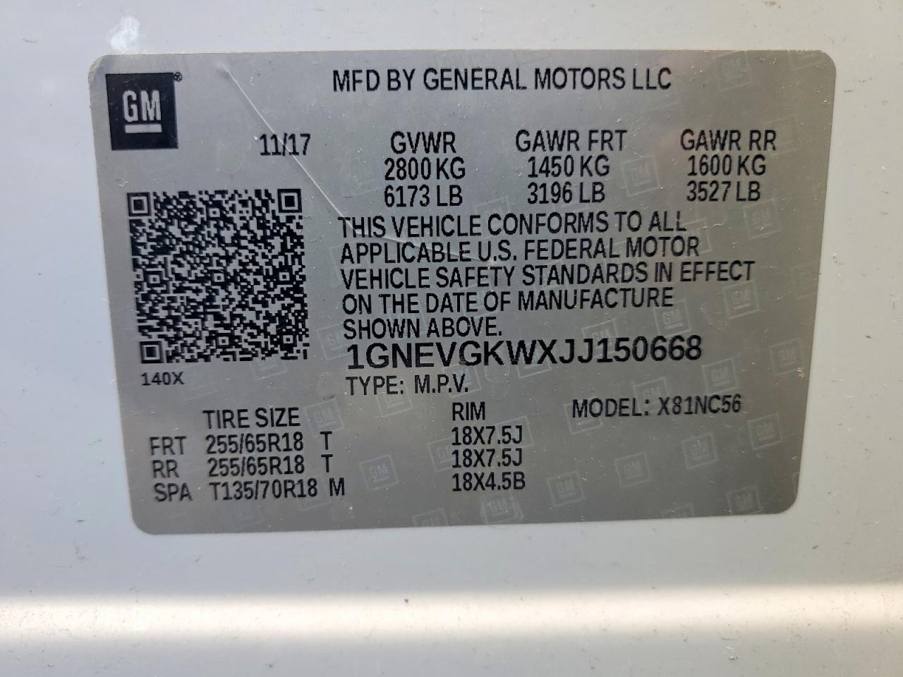 Chevrolet Traverse Lt