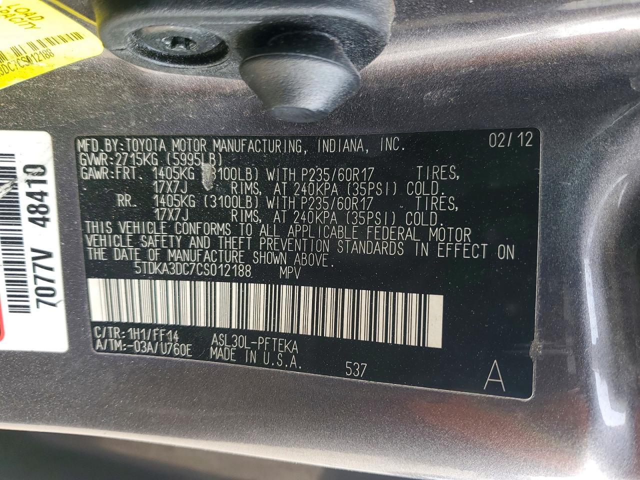 Toyota Sienna Base 7-passenger