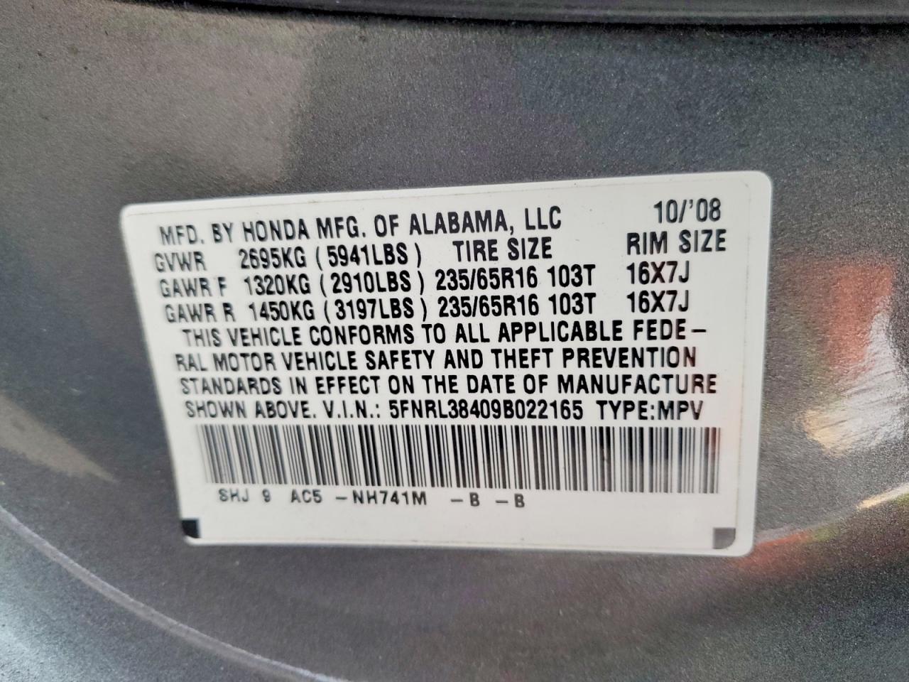 Honda Odyssey Ex