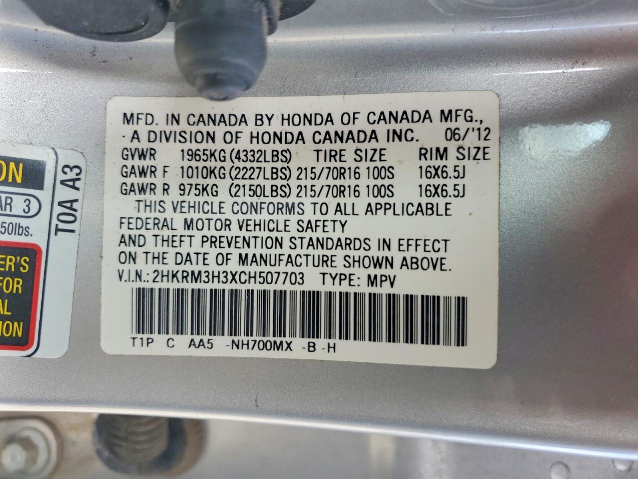 Honda Crv Lx