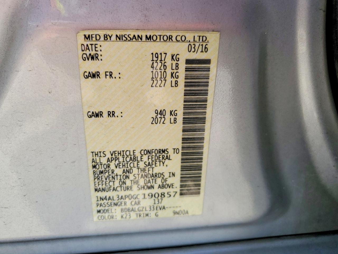 Nissan Altima 2.5 S