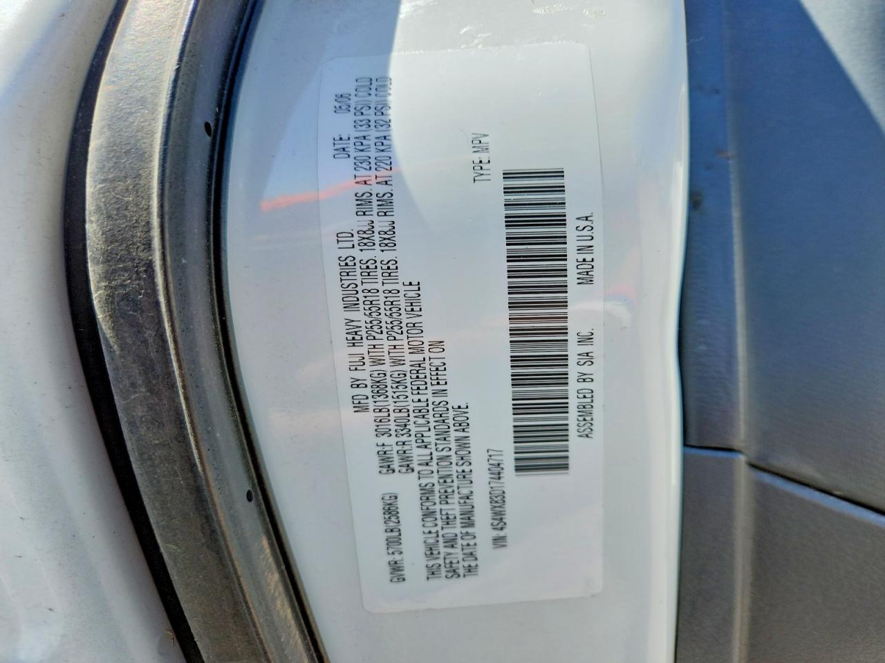 Subaru Tribeca 3.0 H6