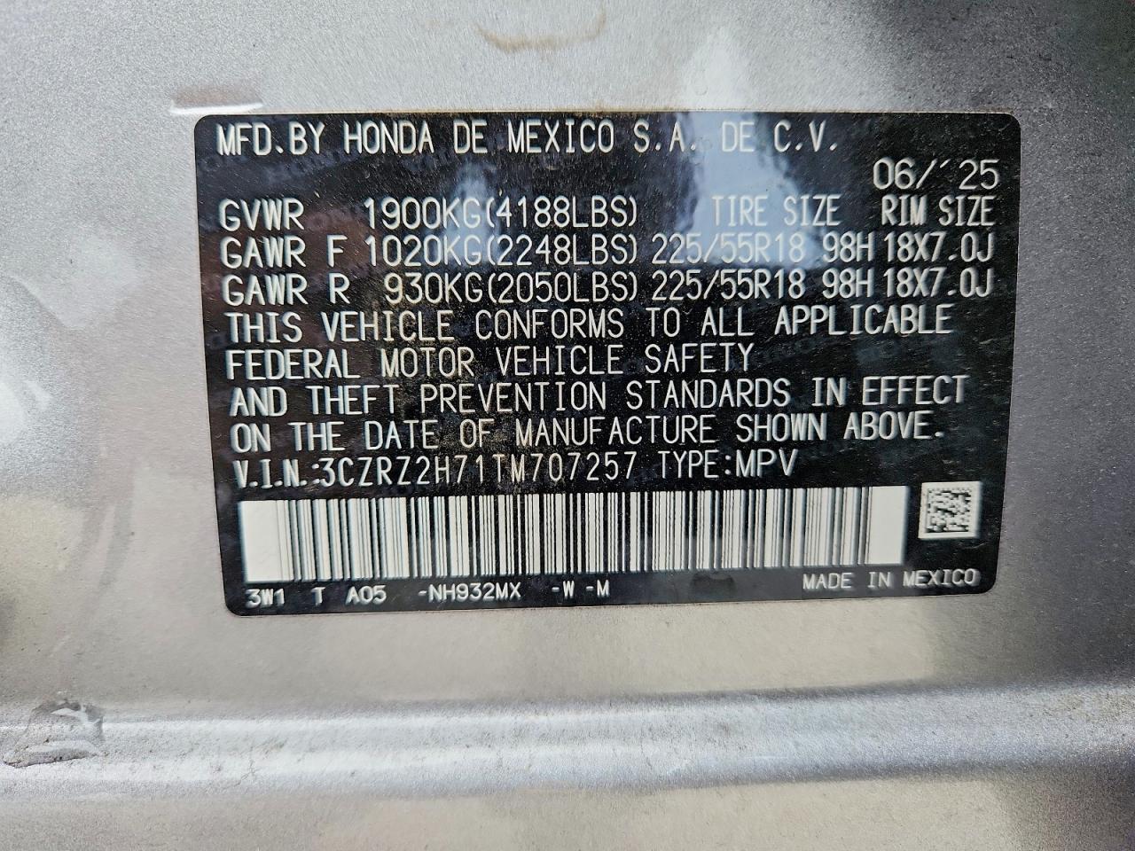 Honda HR-V Exl