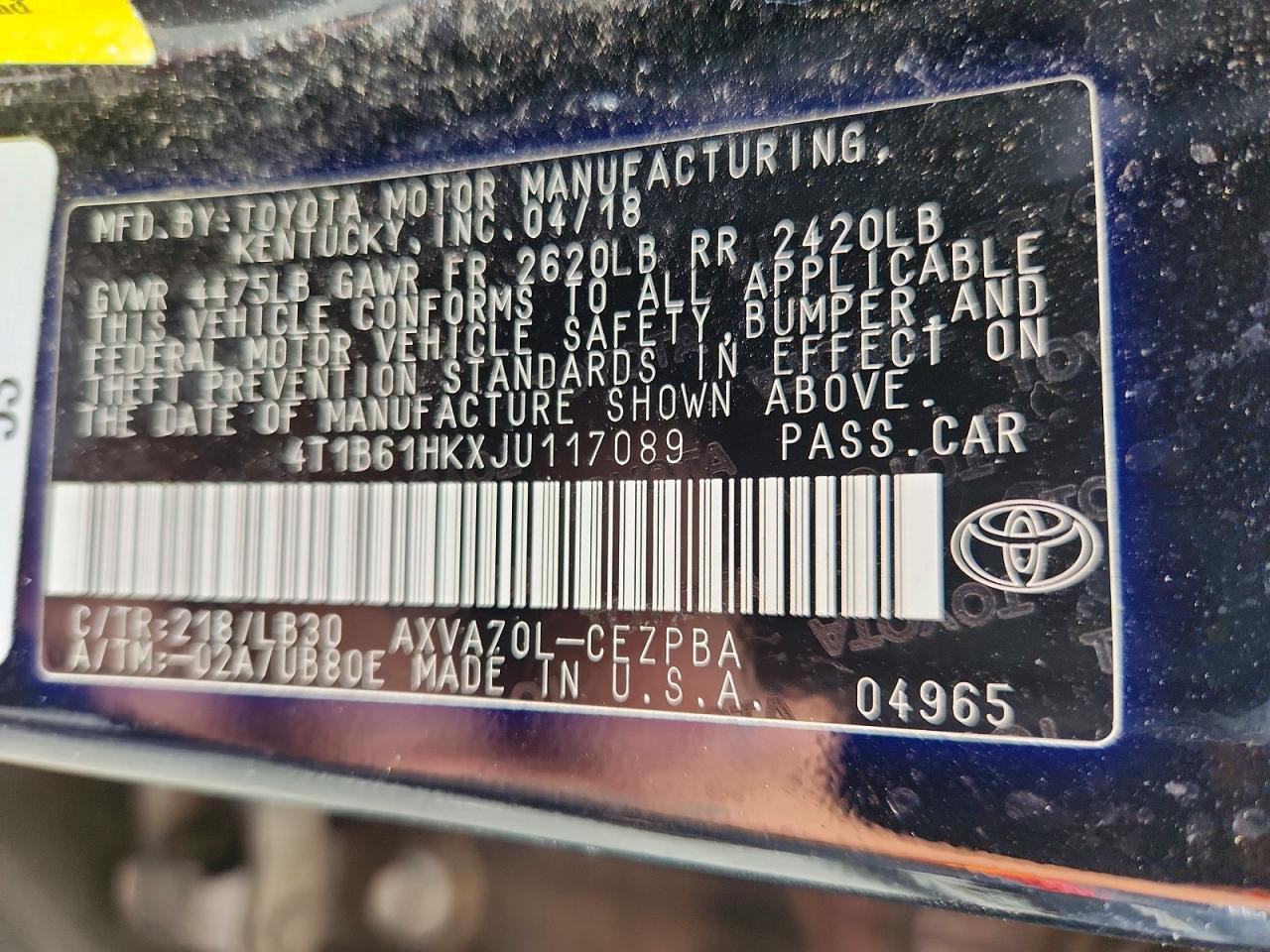 Toyota Camry Xse