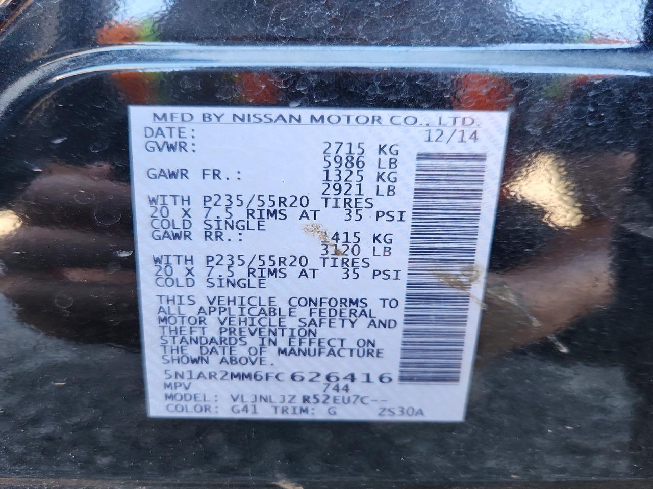 Nissan Pathfinder Platinum