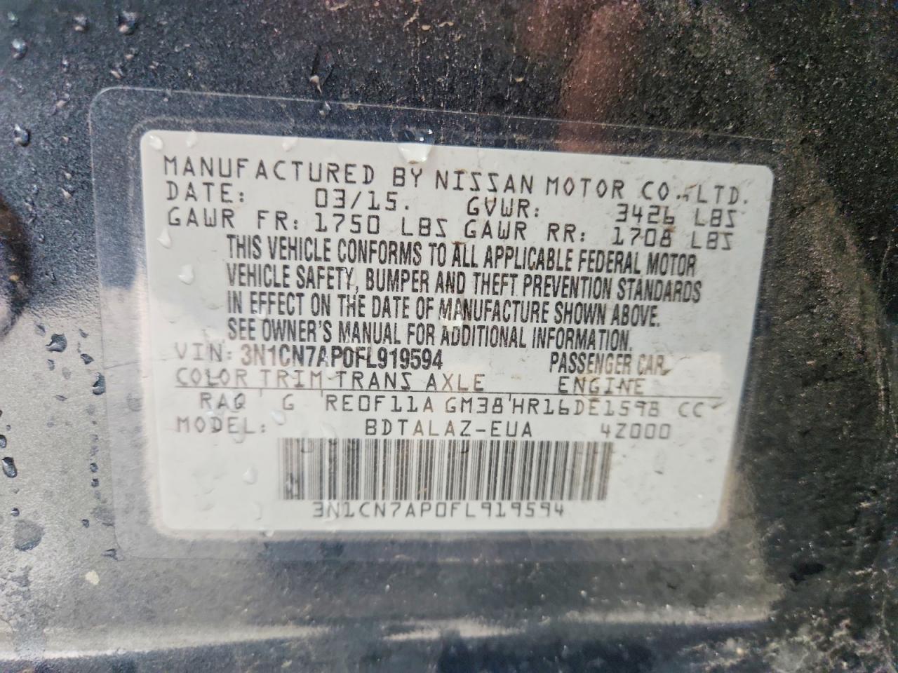 Nissan Versa 1.6 S Plus