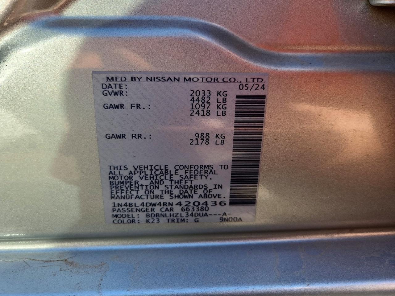Nissan Altima Sv