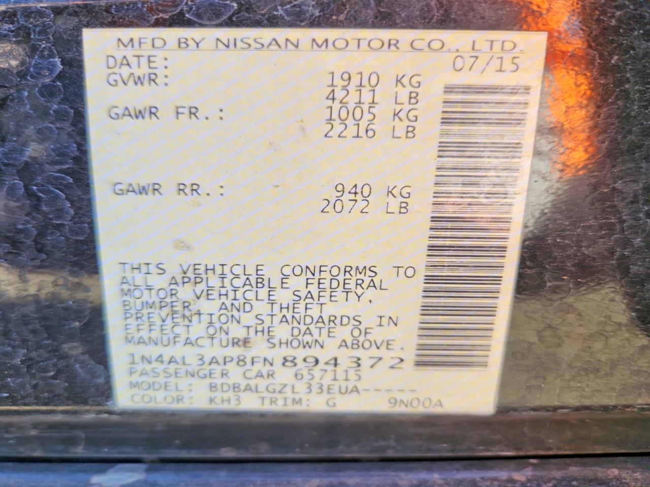 Nissan Altima 2.5 S
