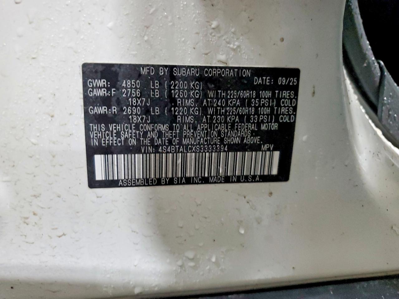 Subaru Outback Onyx Edition