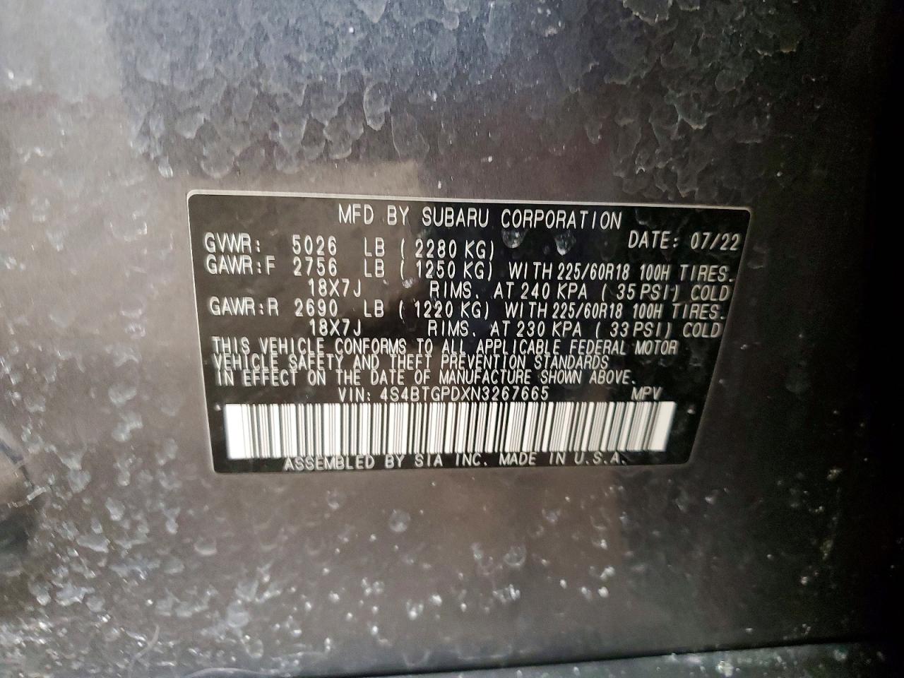 Subaru Outback Touring