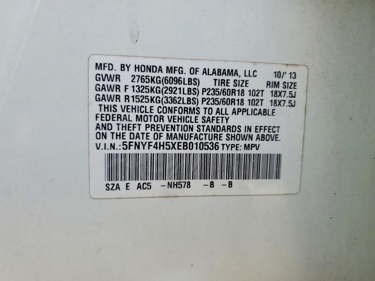 Honda Pilot Exl