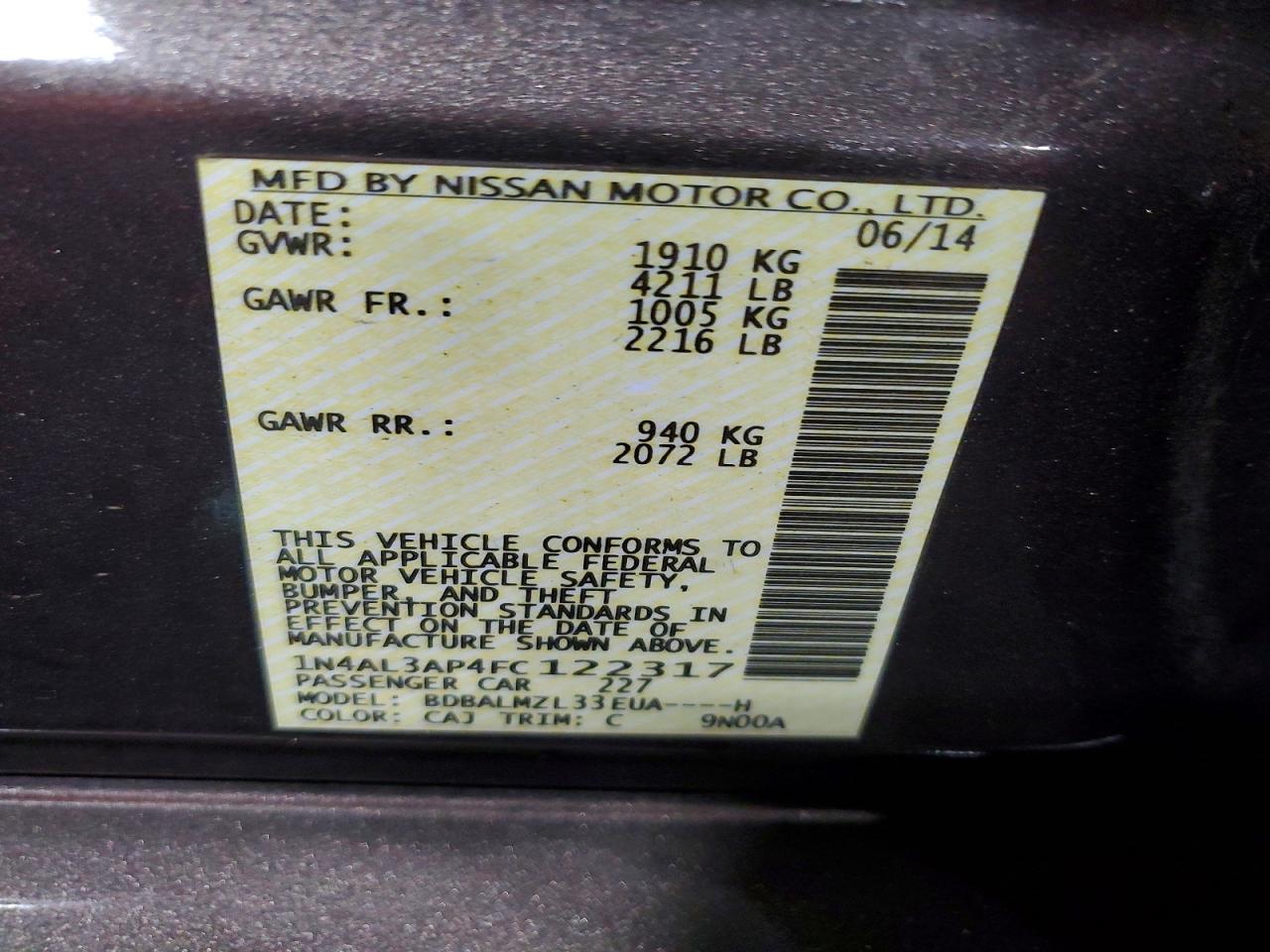 Nissan Altima 2.5 Sv