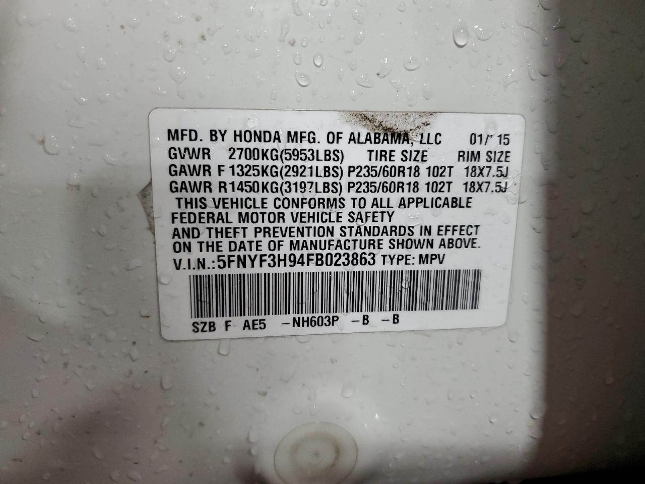 Honda Pilot Touring