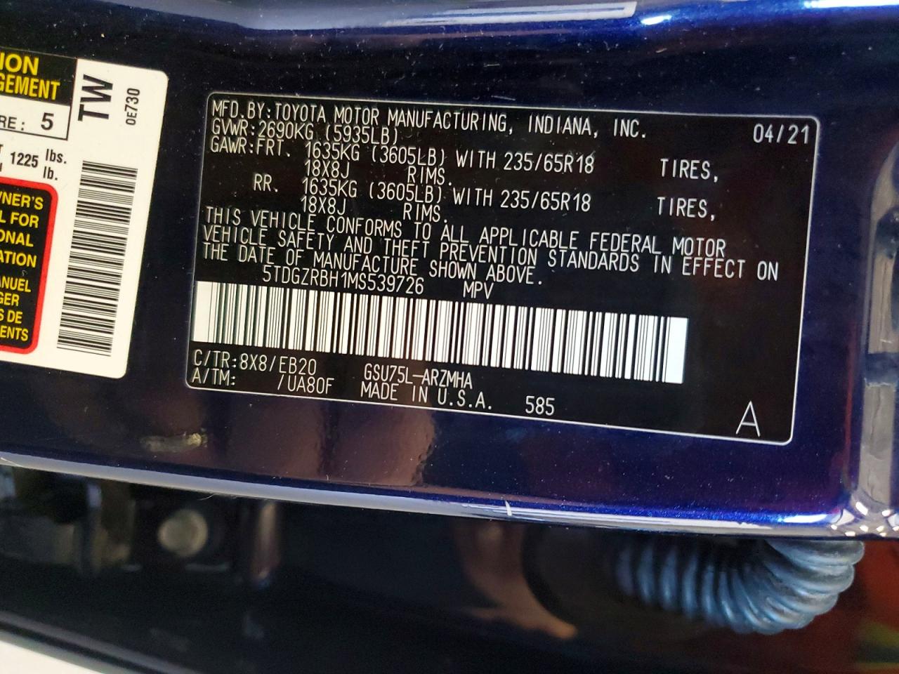 Toyota Highlander Xle