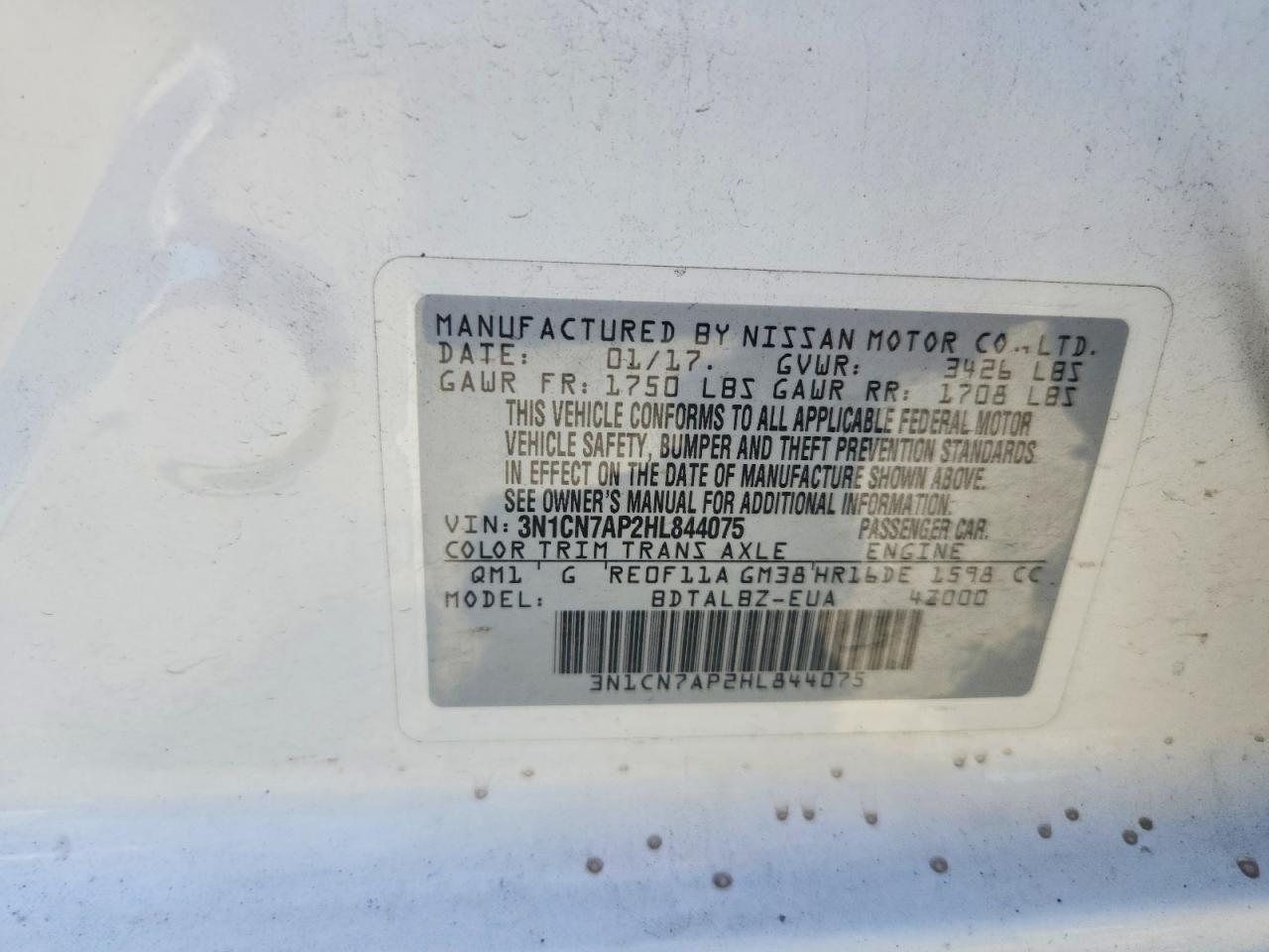 Nissan Versa 1.6 Sv