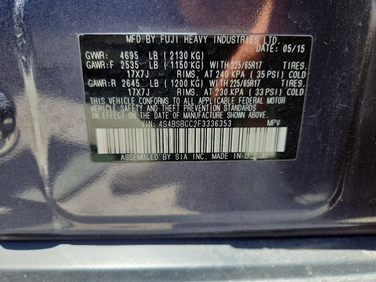 Subaru Outback 2.5i Premium