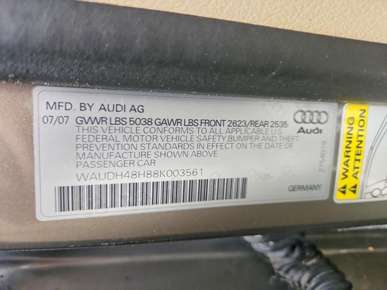 Audi A4 3.2 Cabriolet Quattro