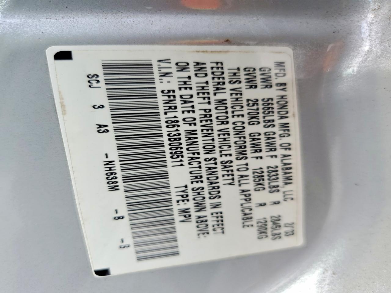 Honda Odyssey Ex