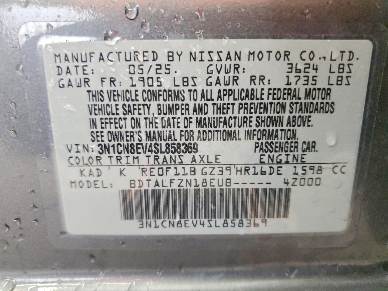 Nissan Versa Sv