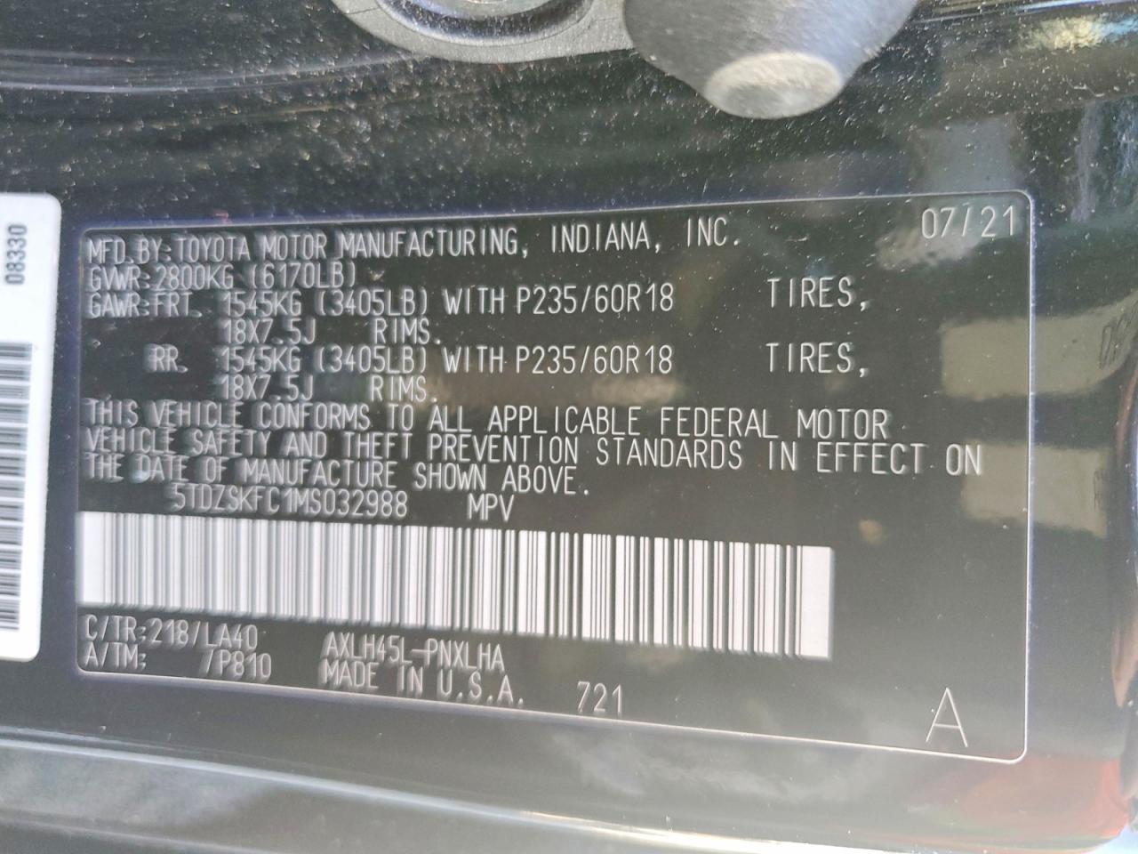 Toyota Sienna Limited 7-passenger
