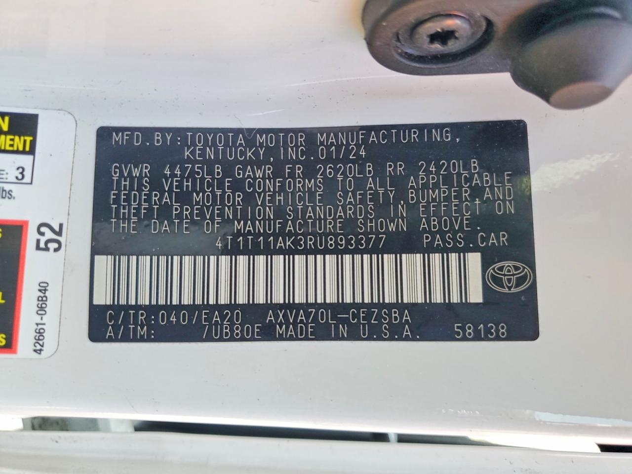 Toyota Camry Se