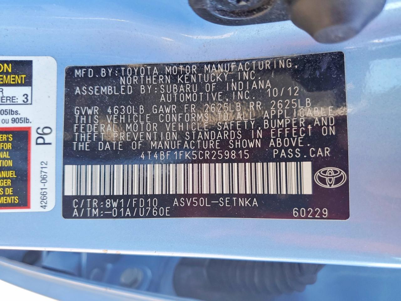 Toyota Camry Le