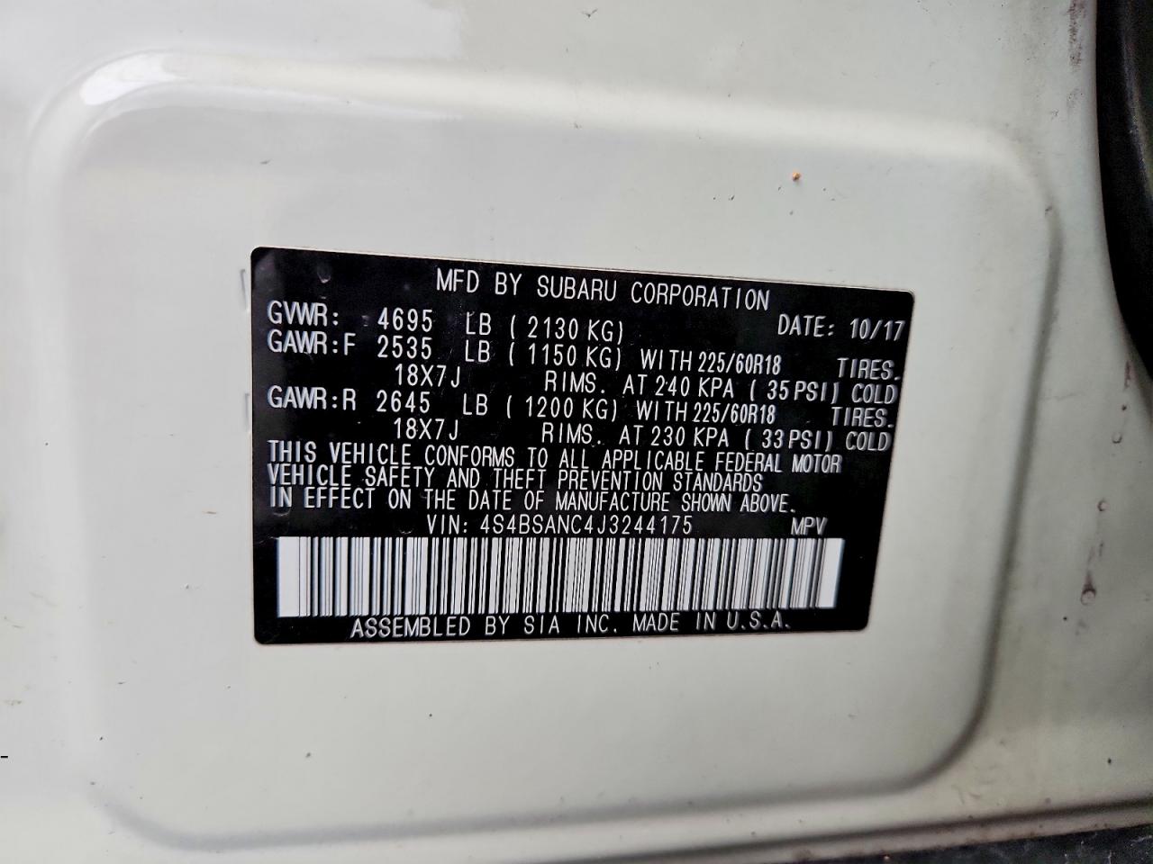 Subaru Outback 2.5i Limited