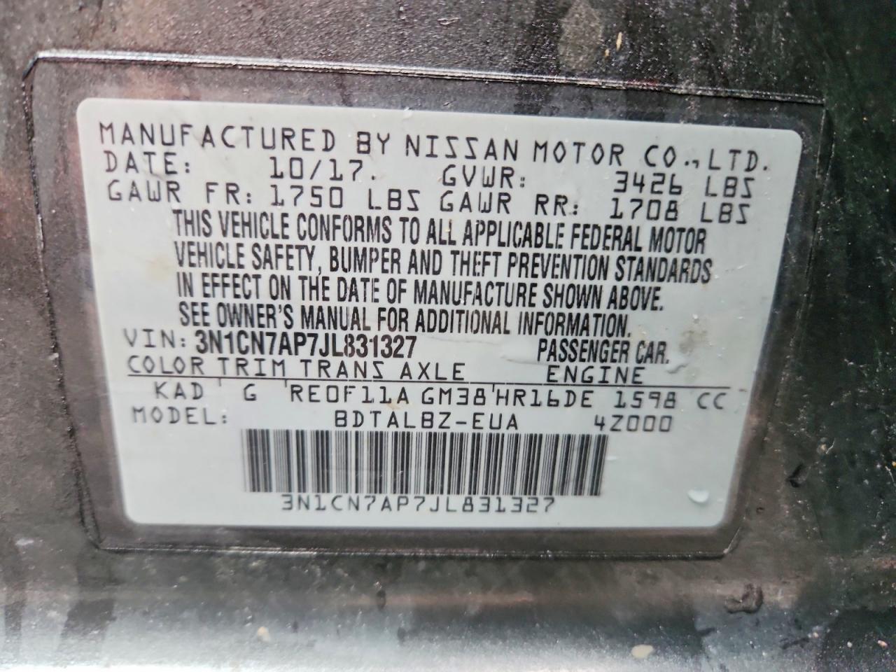 Nissan Versa Sv