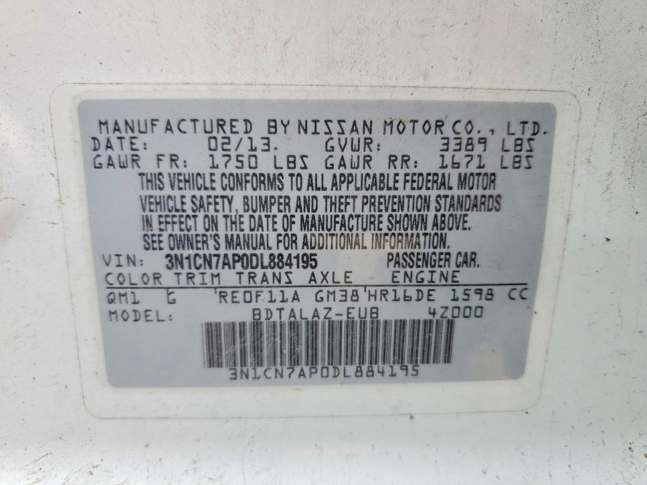Nissan Versa 1.6 S