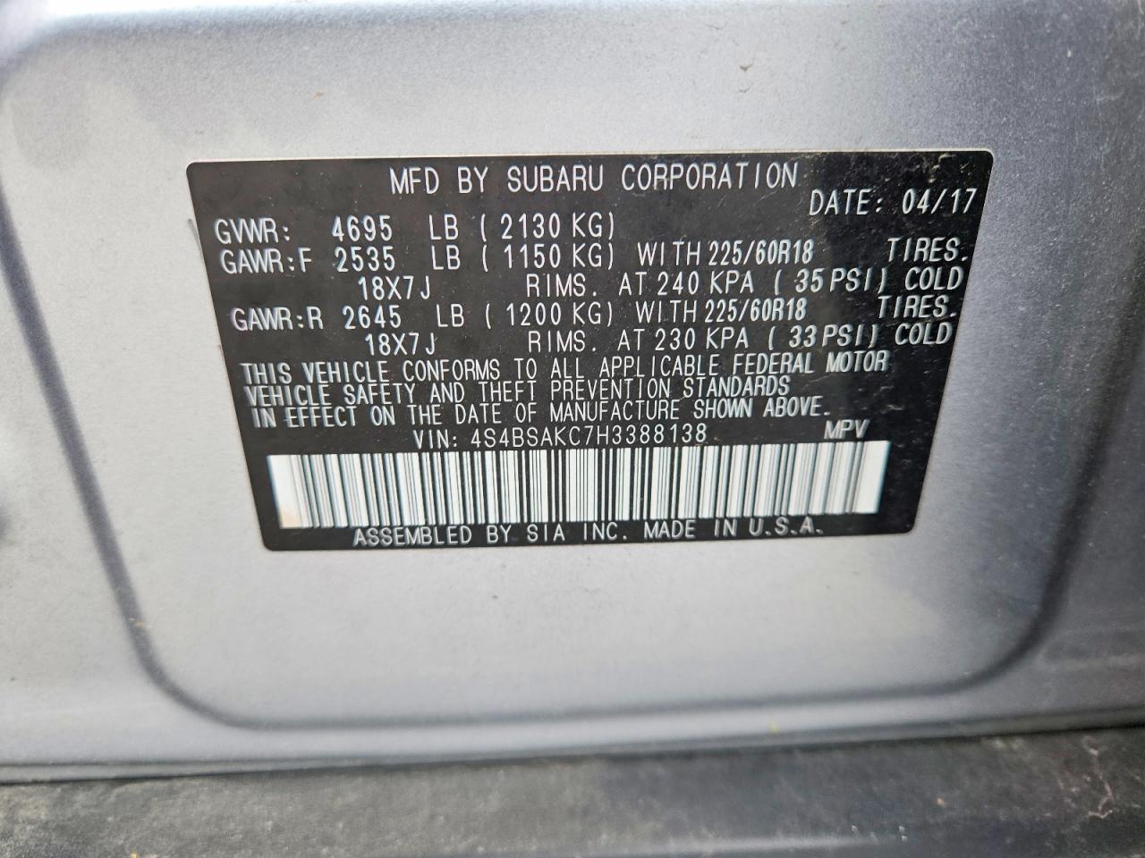 Subaru Outback 2.5i Limited