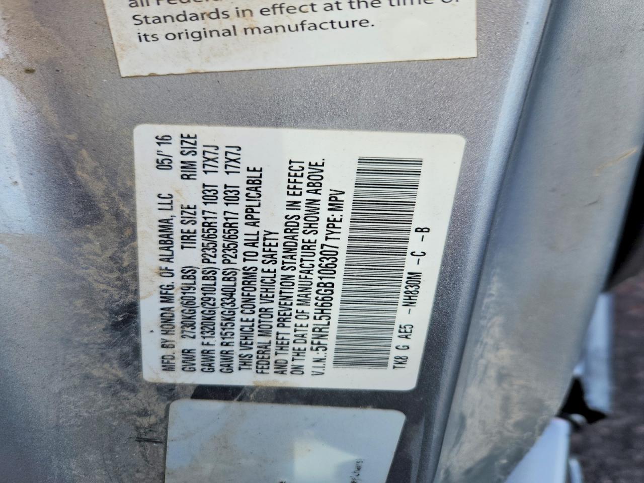 Honda Odyssey Exl