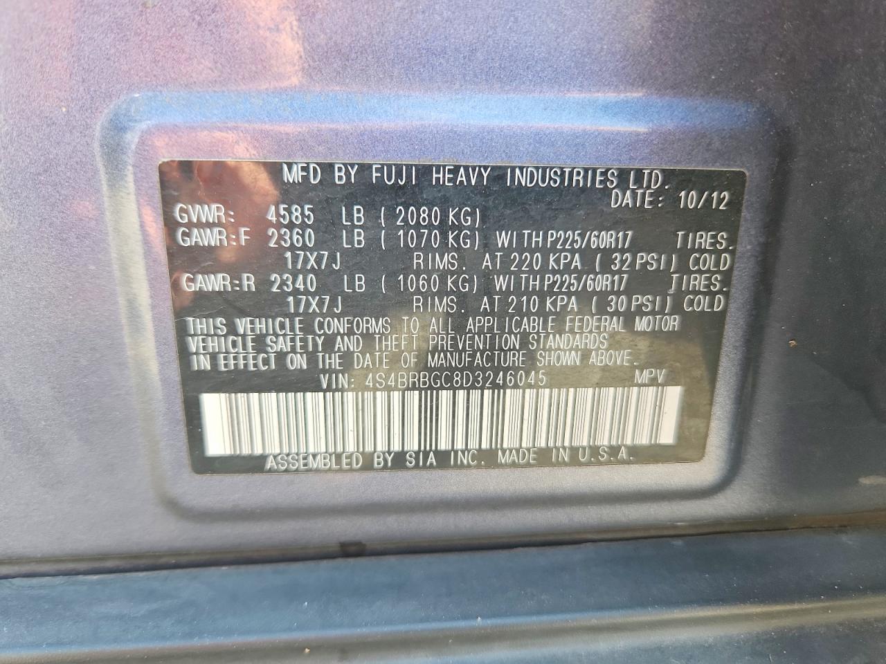 Subaru Outback 2.5i Premium