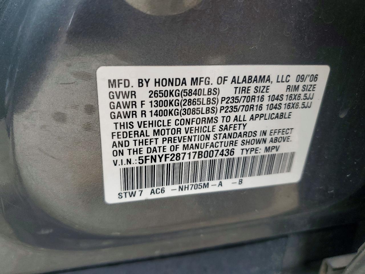 Honda Pilot Exl