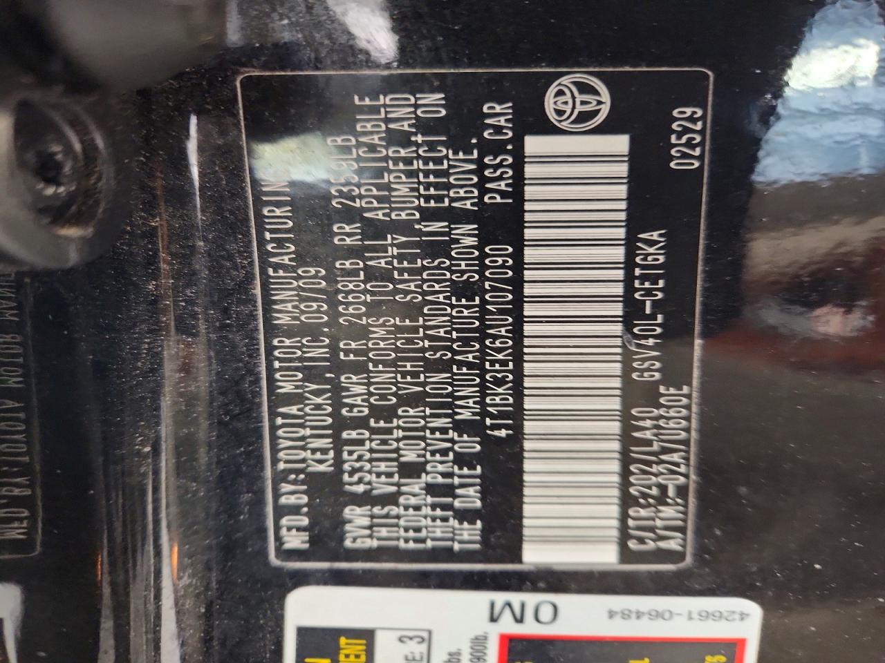 Toyota Camry Xle V6