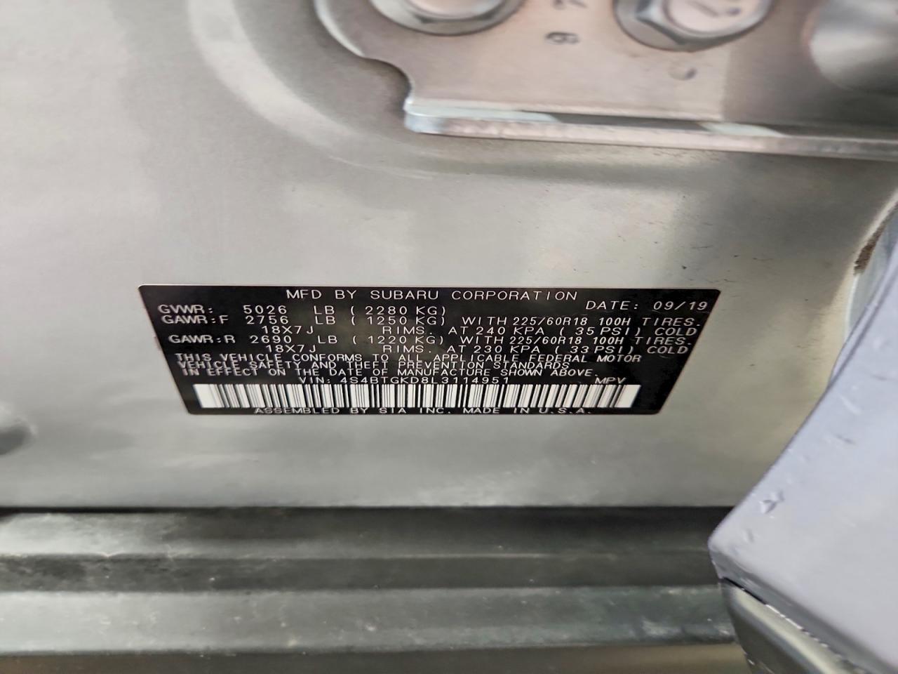 Subaru Outback Onyx Edition Xt
