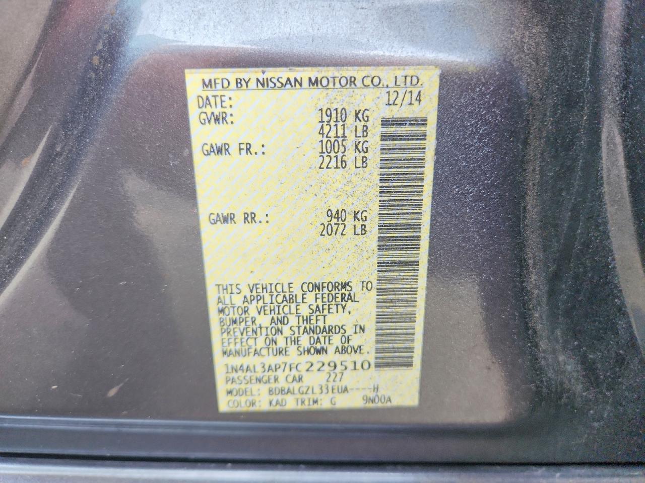 Nissan Altima 2.5 S