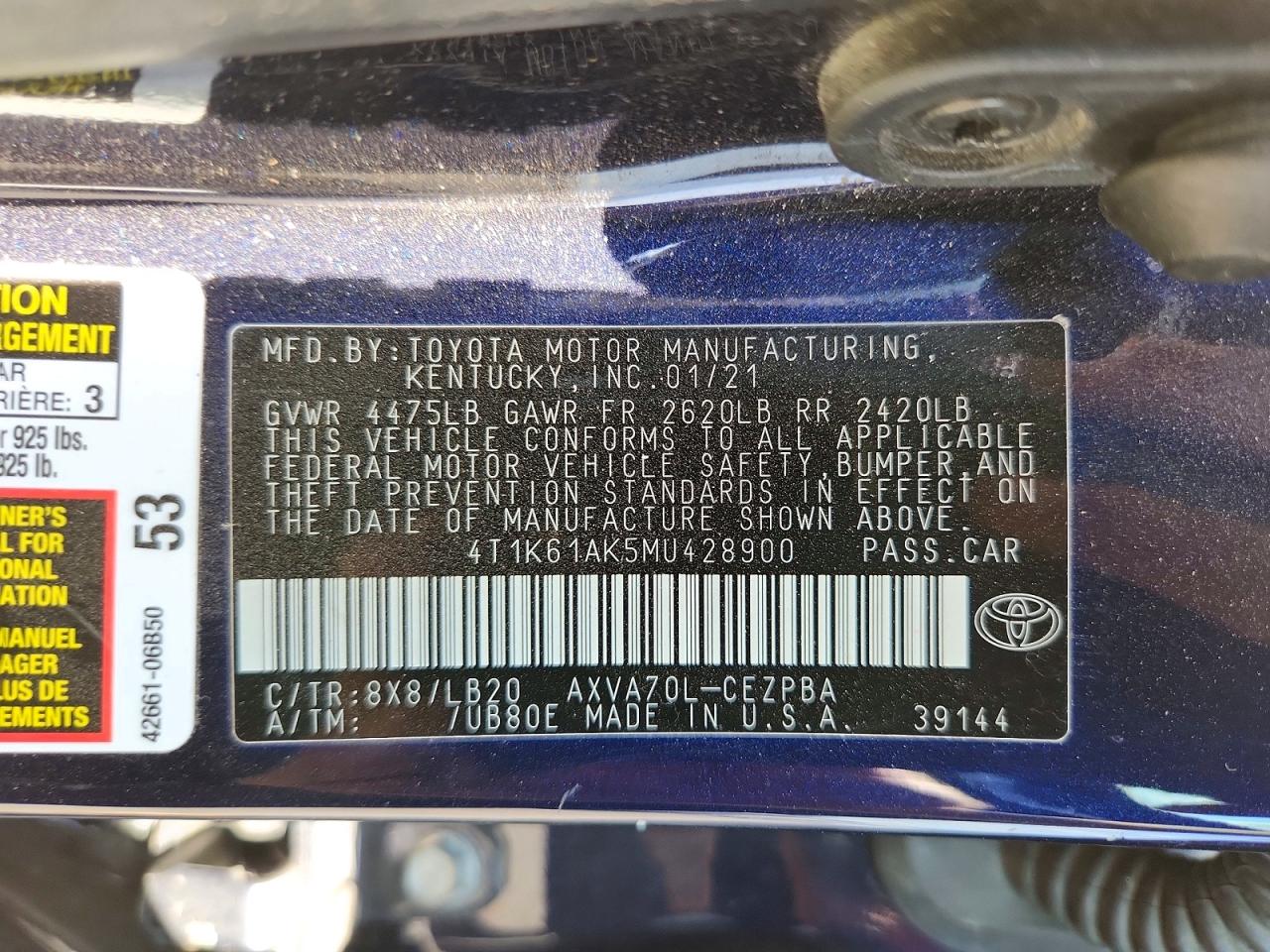Toyota Camry Xse