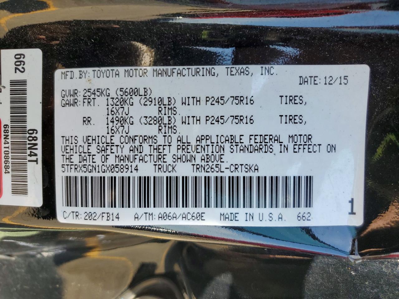 Toyota Tacoma Sr